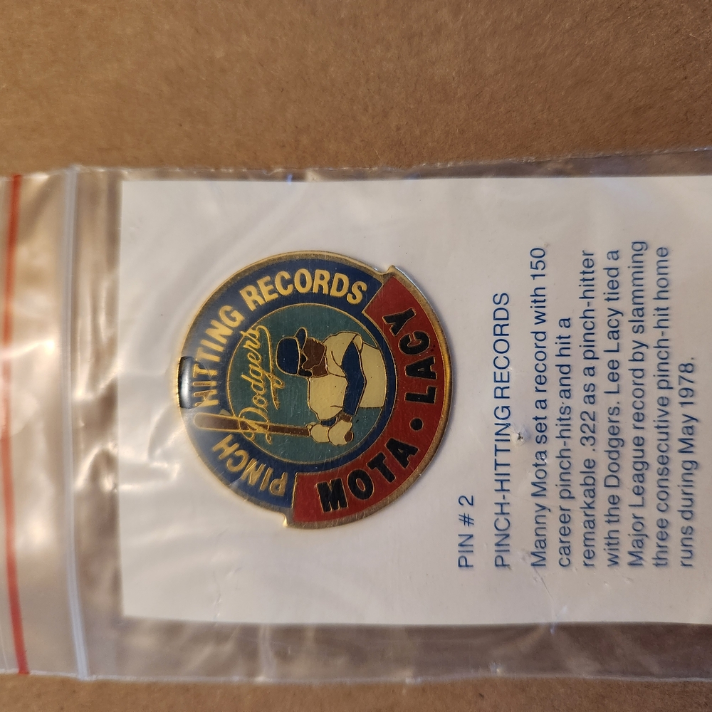 Pinch-Hitting Records Pin - Blue and Gold